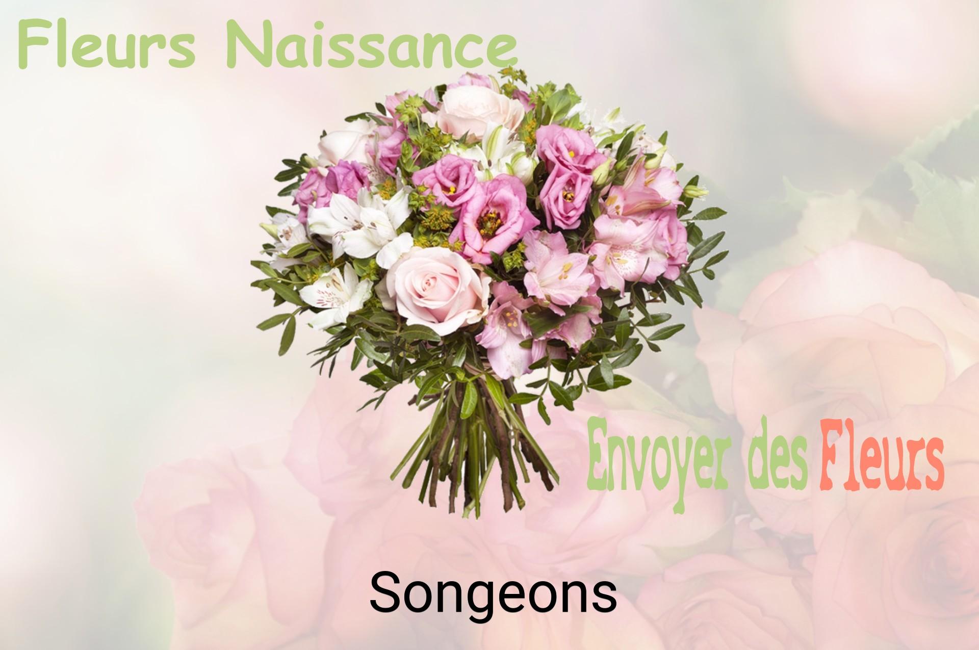 Bouquet de fleurs de naissance livré à Songeons