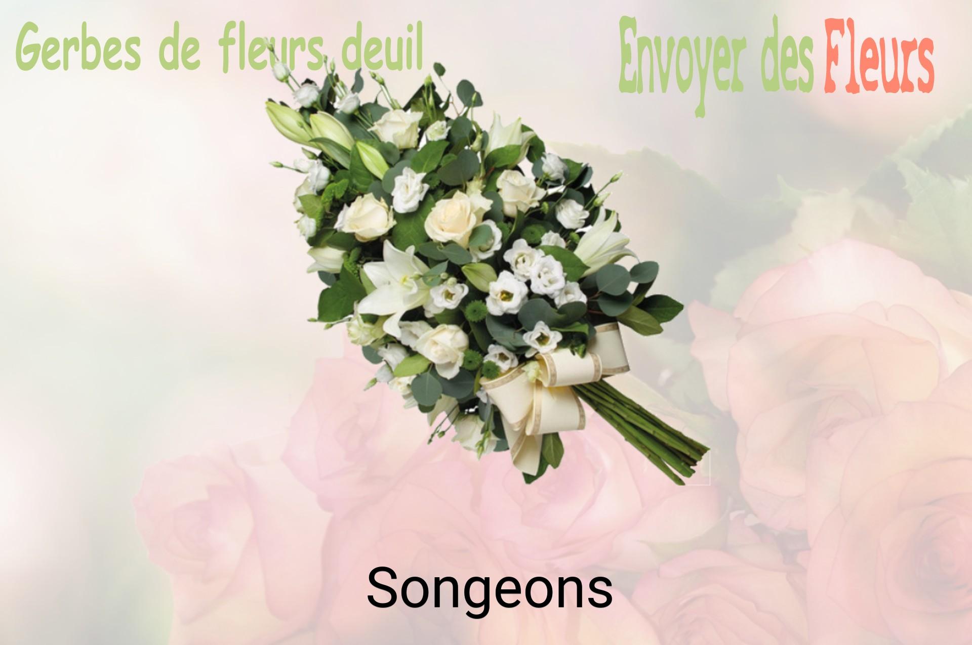 Gerbe de fleurs de deuil livrée à Songeons